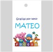 Tarjetas largas con cinta Pocoyó 24u